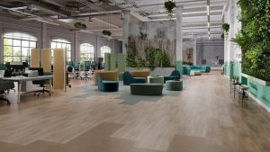 sự xuất hiện của sàn vinyl trong thương mại