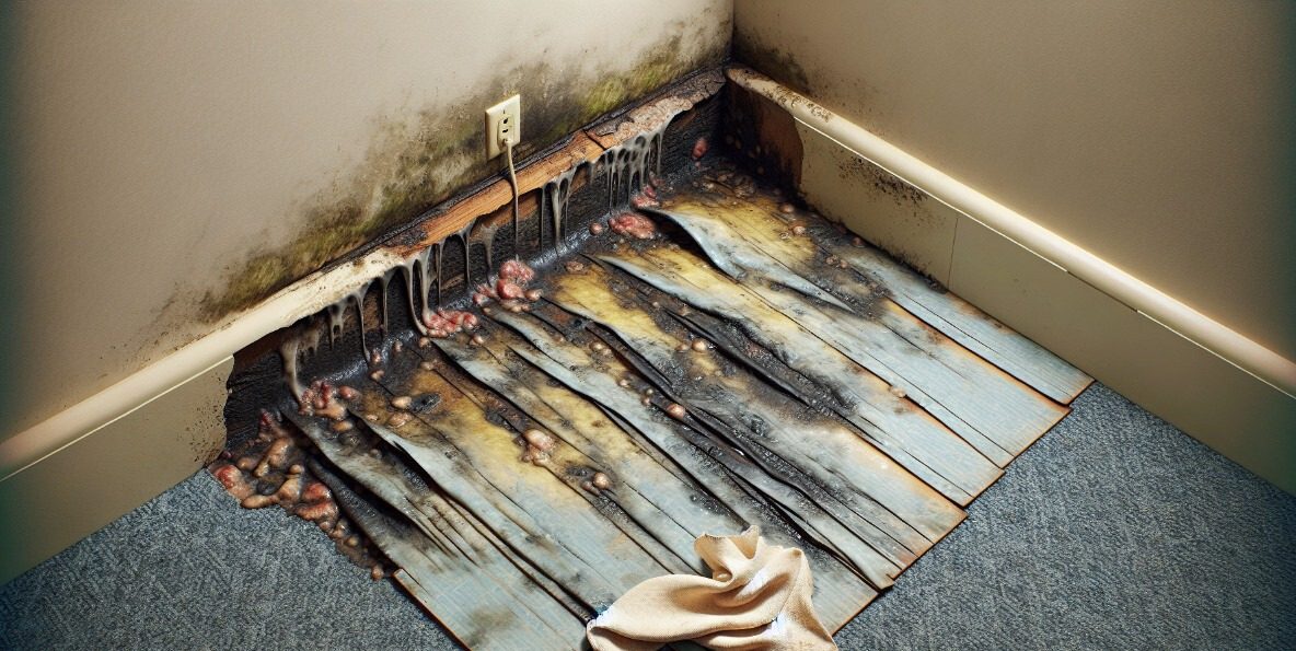 nấm mốc phá hoại sàn vinyl từ bên trong