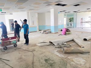 Thi công sàn vinyl cho bệnh viện Gia An 115