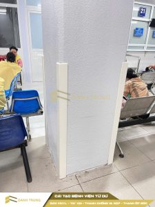 cải tạo bệnh viện từ dũ với thanh ốp góc hành lang